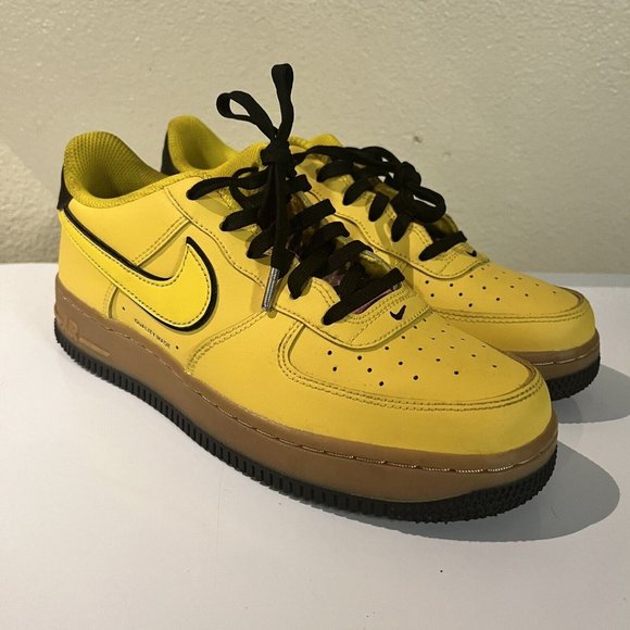 Nike Air Force 1 LV8 1 (GS) Speed Yellow Gum Youth Sz 5.5Y WMNS 7 - Picture 3 of 13